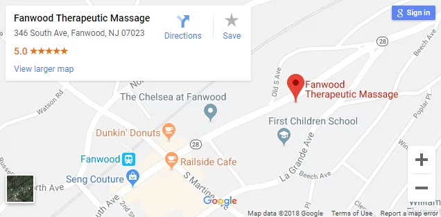 Map of Fanwood Massage Therapists